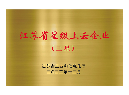 Jiangsu Provincial Star Cloud-Enabled Enterprise (Three Stars)